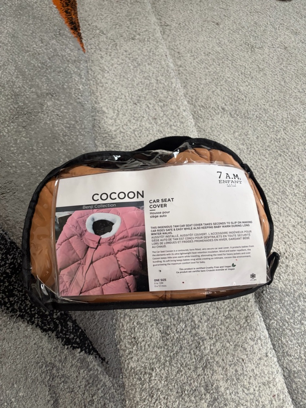 7 A.M. Enfant Cocoon Car Seat Cover in Brown